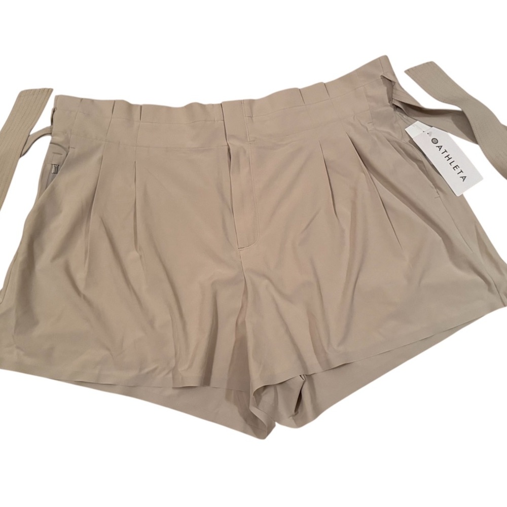 NWT Athleta High Waist Tan Shorts